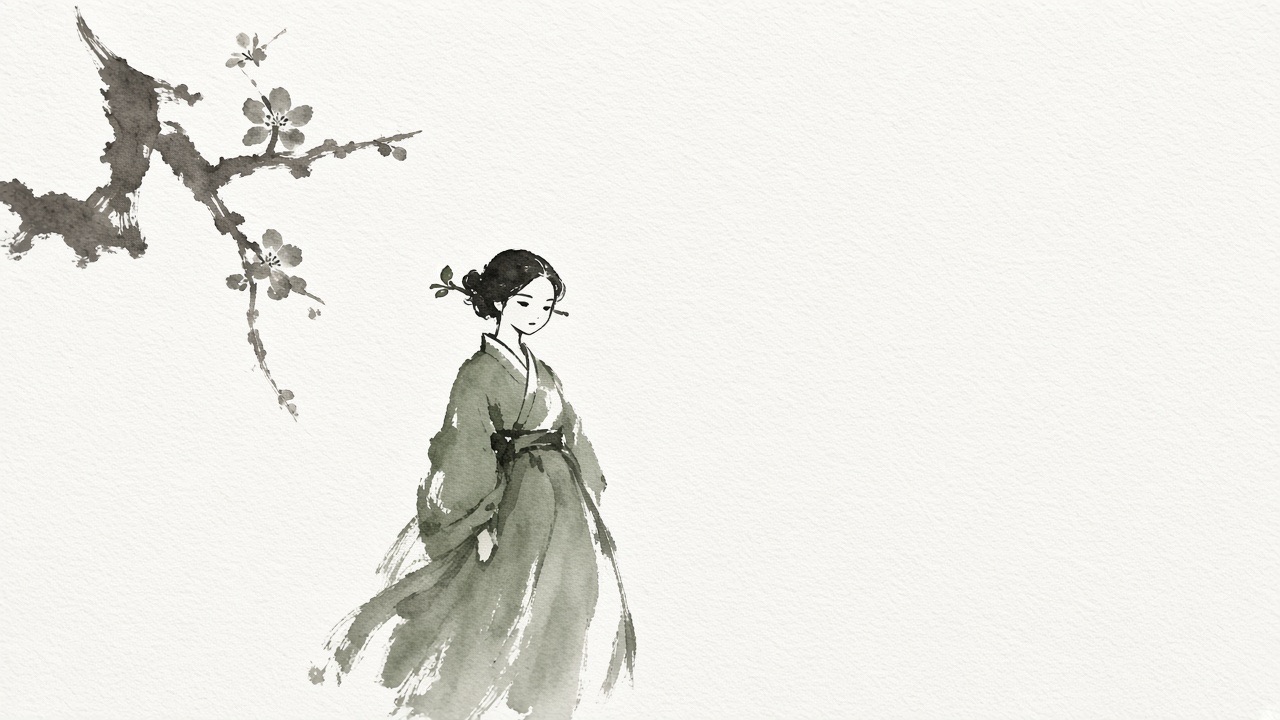 Korean sumukhwa on bare hanji, real brush.