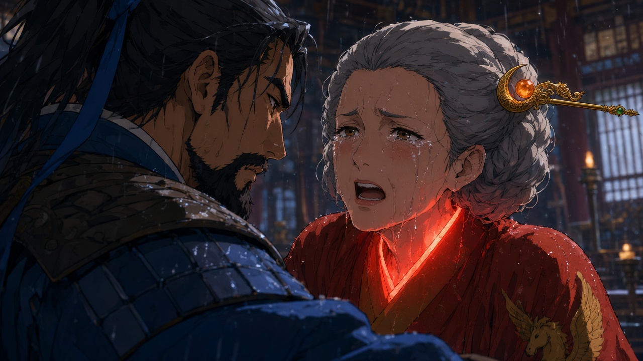 Old Sunduk weeps against Yushin