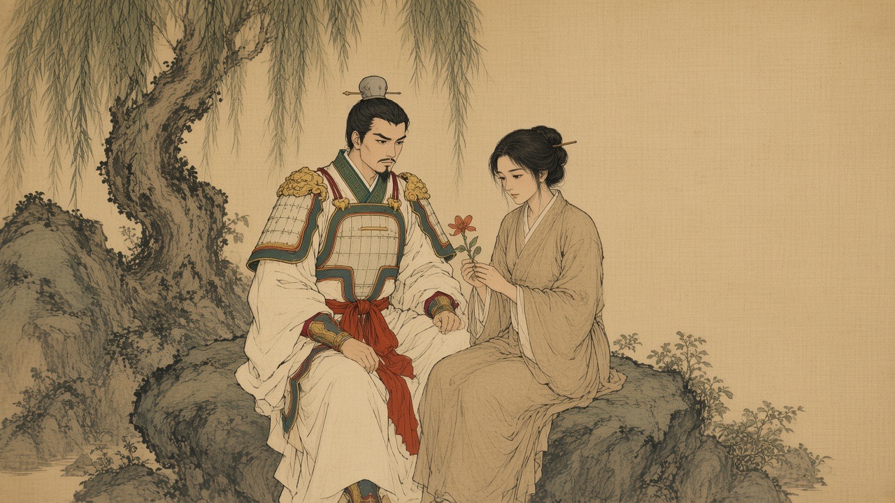 Xue and Liu, as a painted scroll