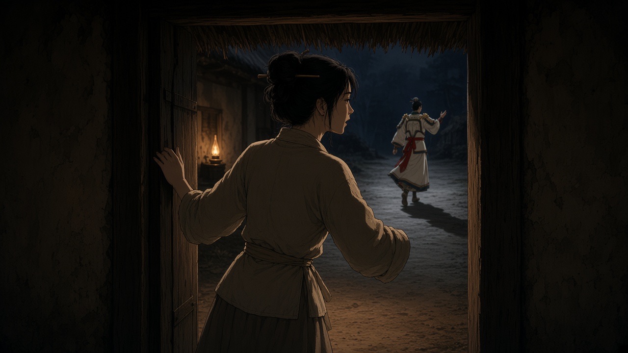 Liu at the door, watching him go