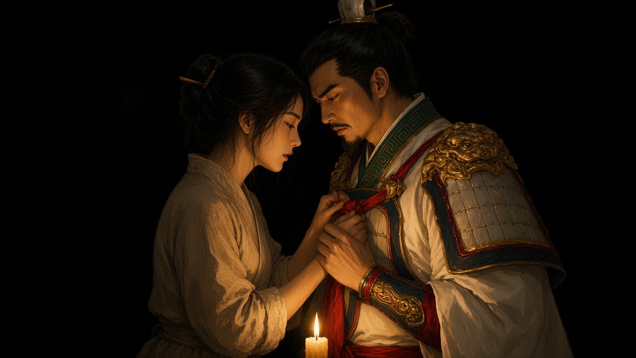 Liu and Xue together by a candle