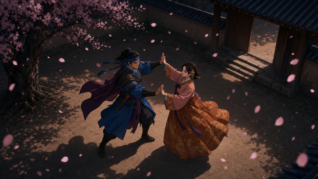 Yushin and Dukman spin under falling blossom
