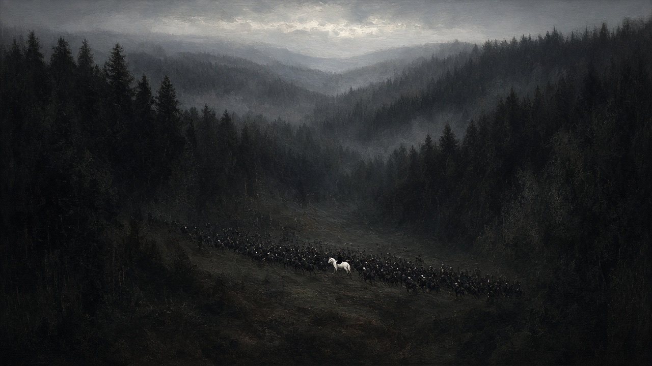Very far, almost a landscape.