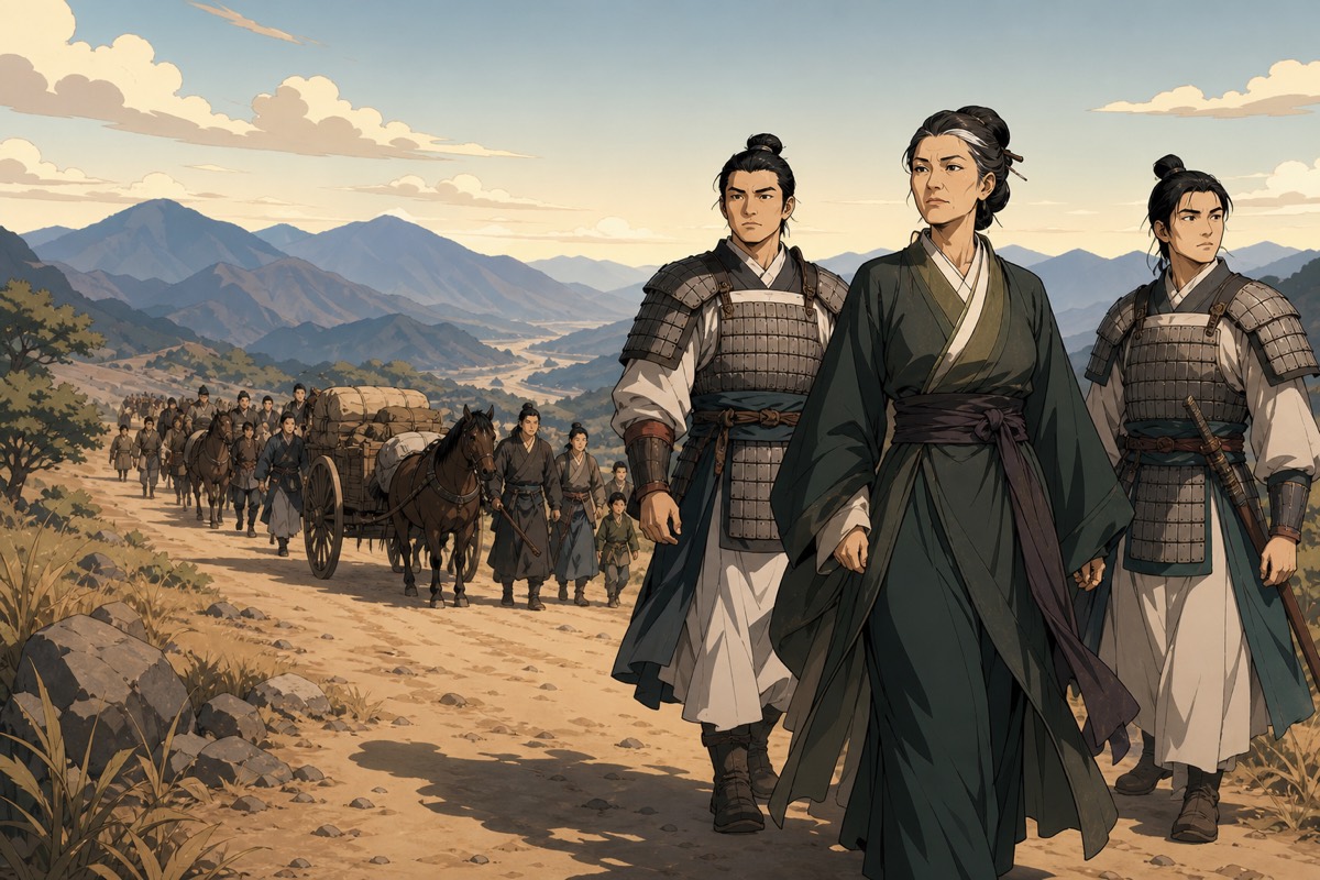 Onjo and Biryu take their mother Sosuno south