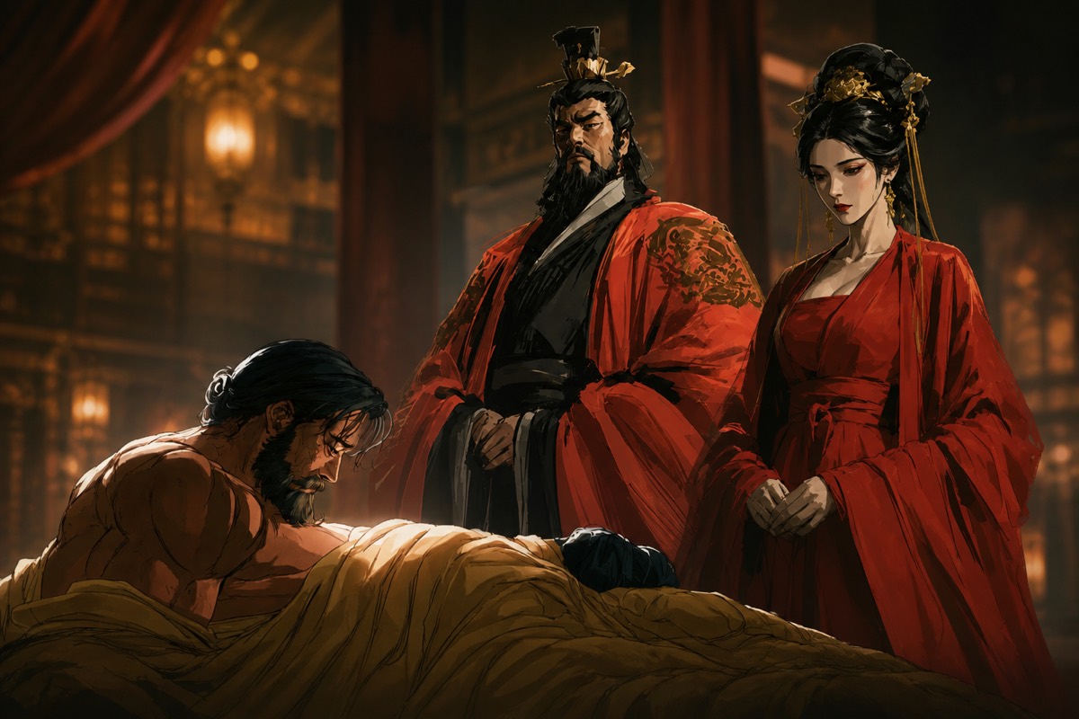The crown prince at the emperor’s bedside