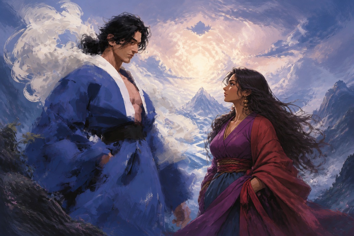 The sky god and the mountain goddess