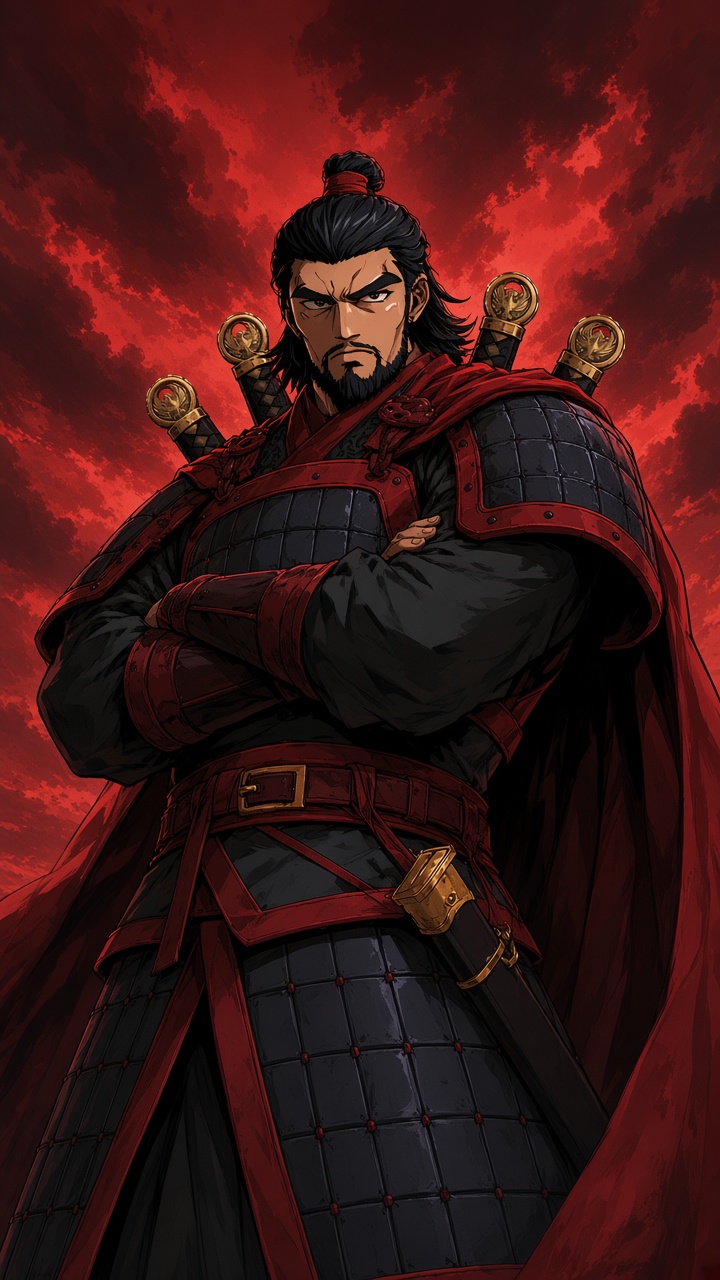 Yeon Gesomun viewed from below - imposing authority of the Supreme Commander