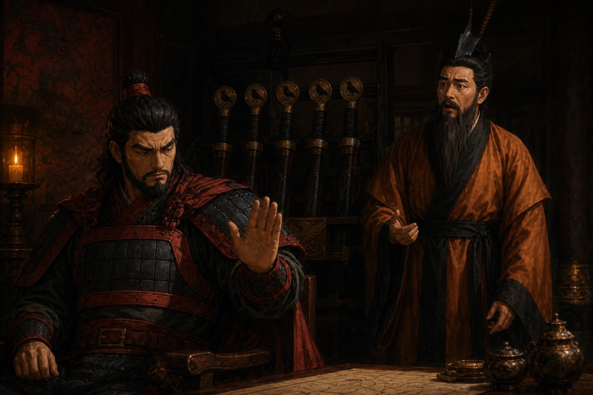 Yeon waves the release order at a disbelieving Dosuryu — even a man ready to die does not poke a tiger