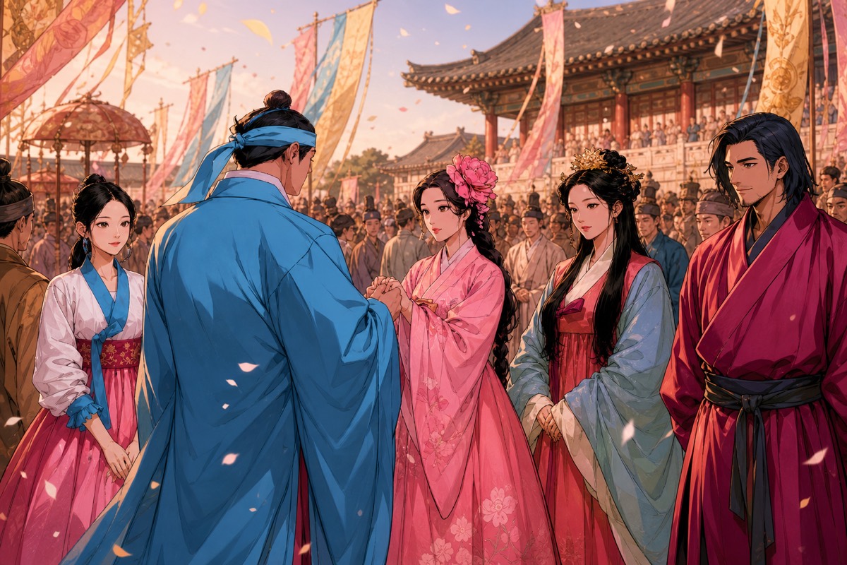 The wedding procession
