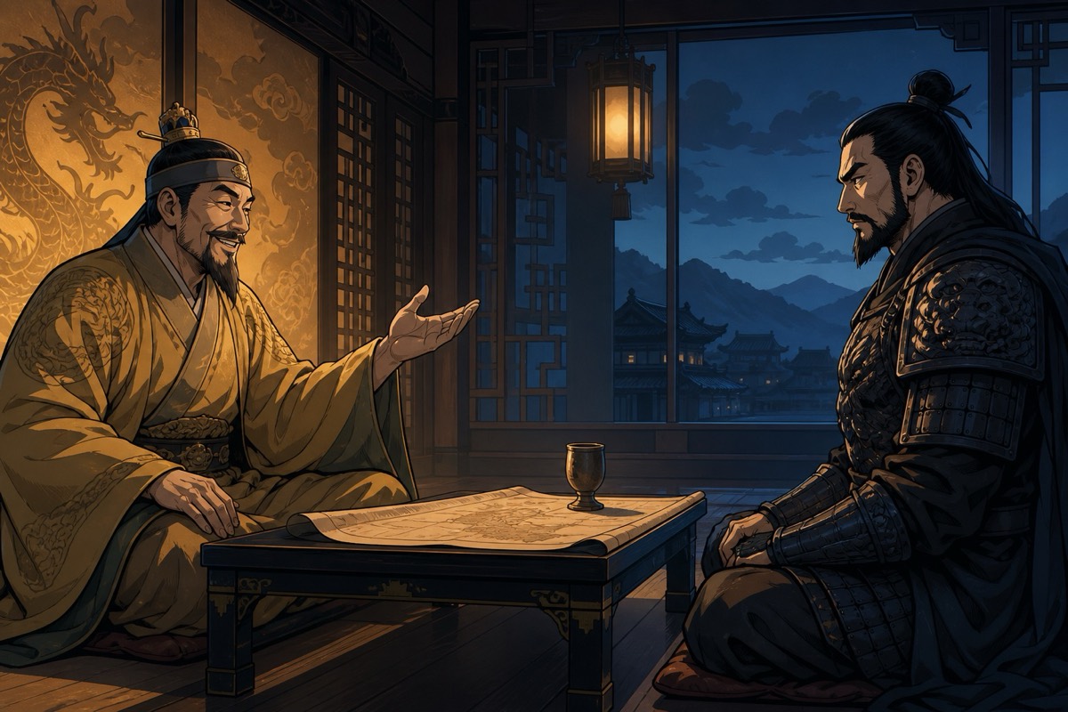 Yeon names his one price — the land north of the pass for relief troops — while Euija weighs it