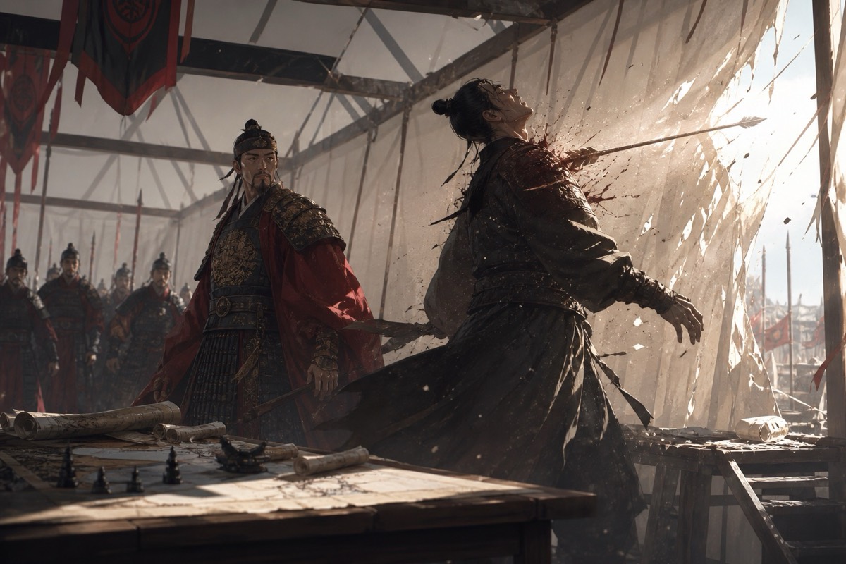 Gyebek mends a well rope on Tamla, listening