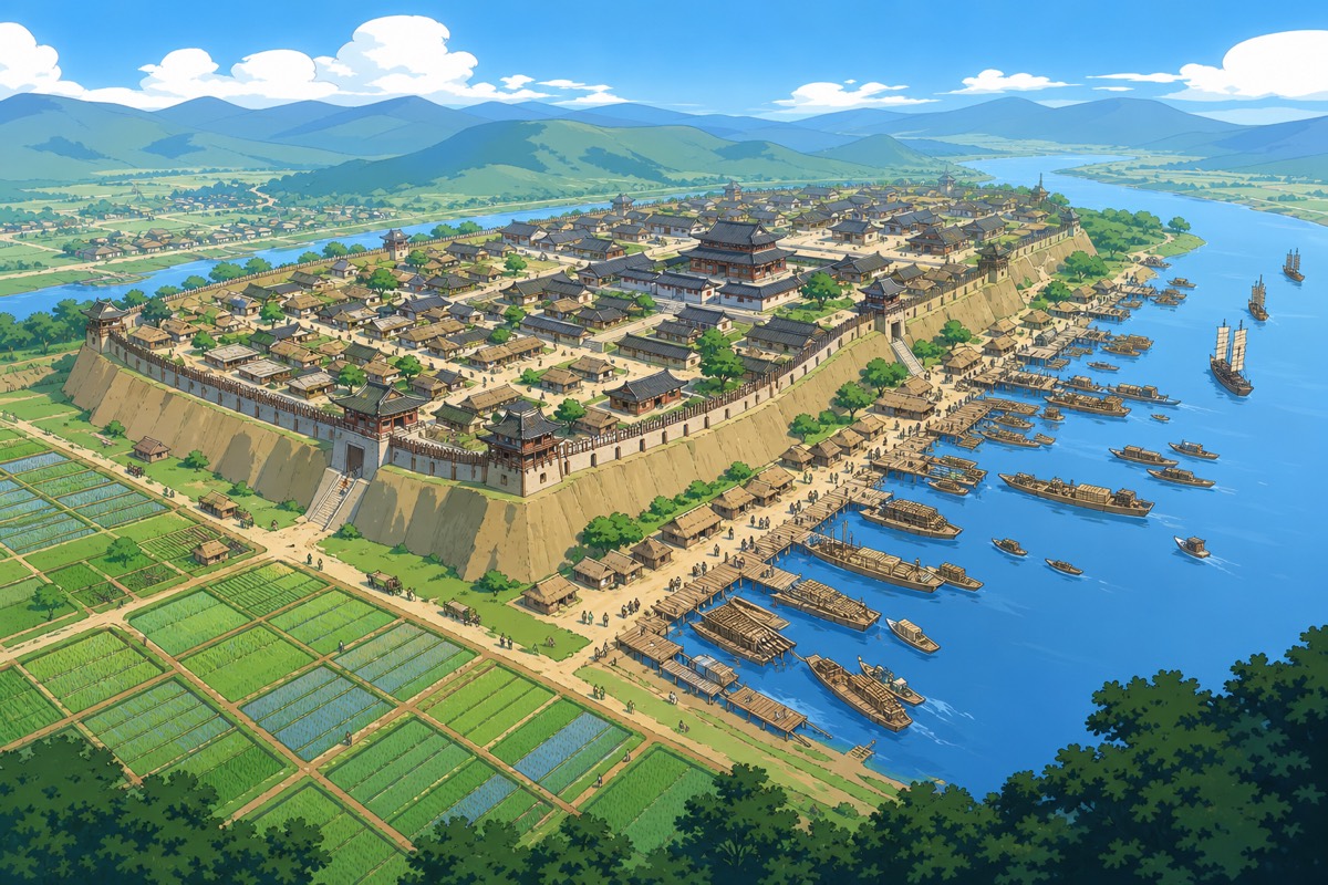 A harbour city on the road to Goguryeo