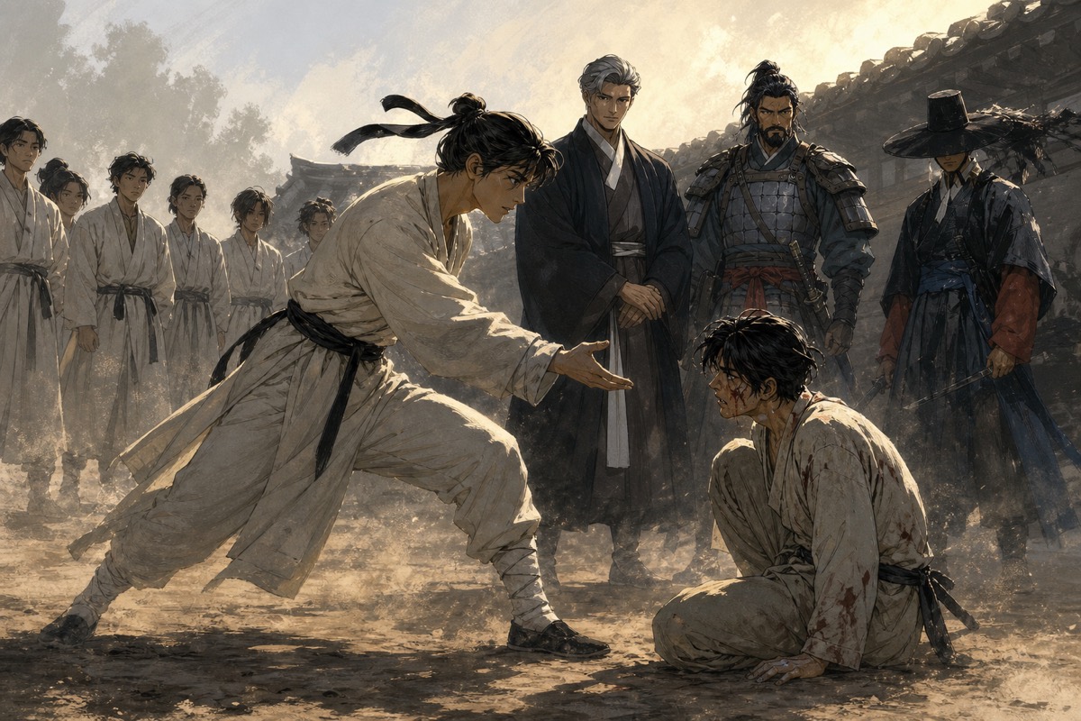 Hwarang blades cross in Jade Gate Valley — Bidam's memory of a cleaner war