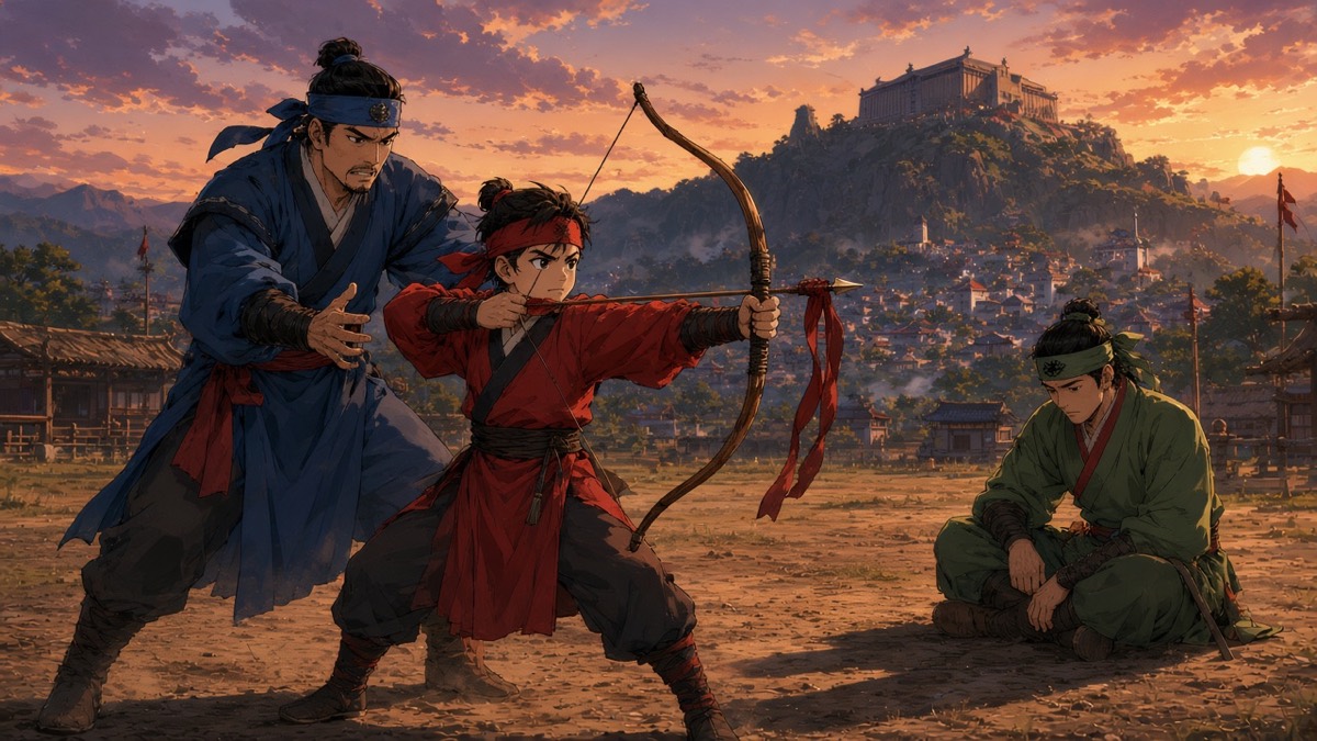 jumong-child-archery-dusk