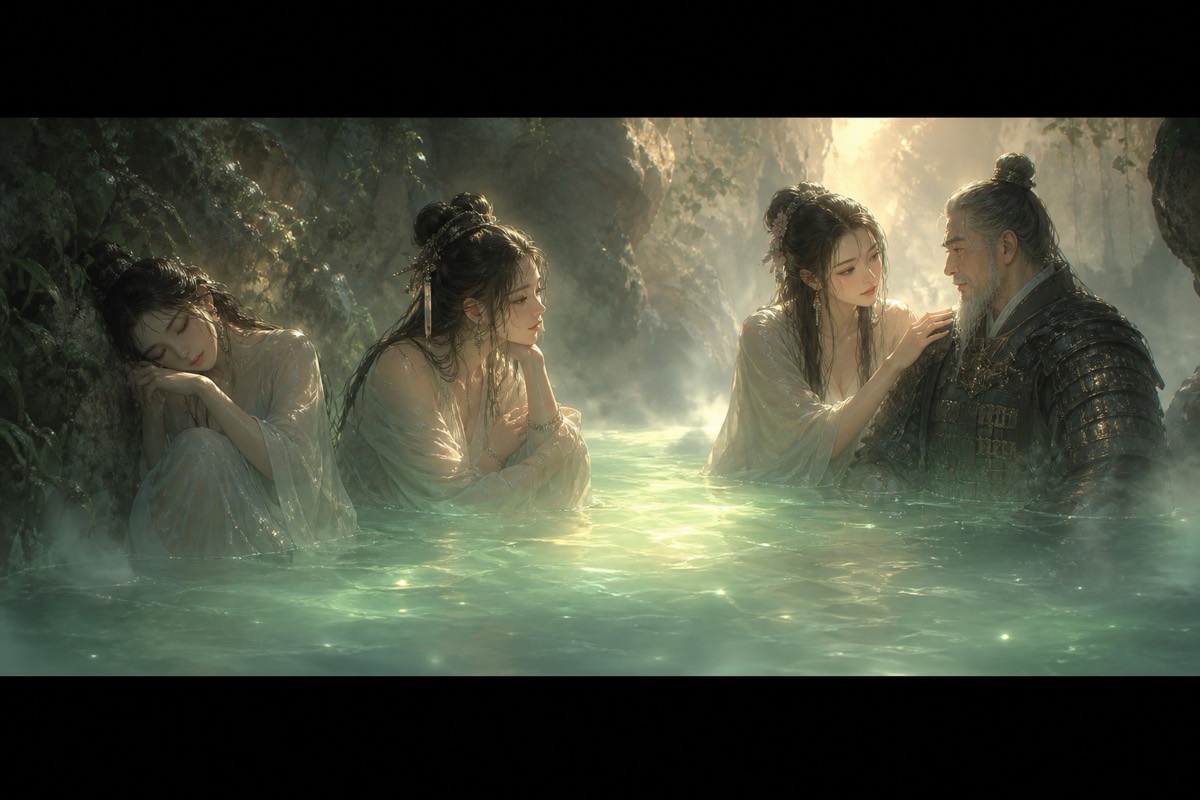 One quiet hour — a sister asleep against the stone, another talking about a tree that outlived three kings