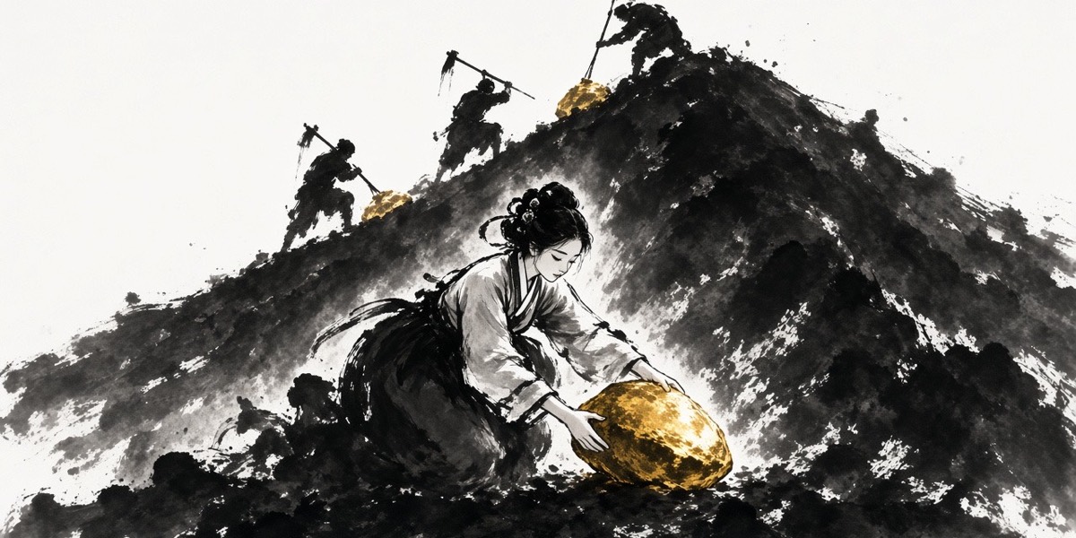 Gameunjang finds gold in the spoil her husband threw away