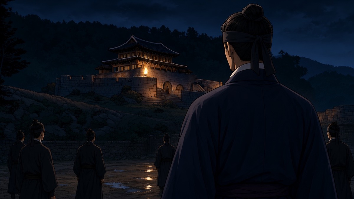 Minimal iconic 16:9. Attached Radiance fortress architecture locked. Lower third