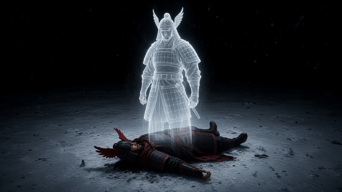 High dutch: white ghost-soul diving back into Yeon on black ice amid battle