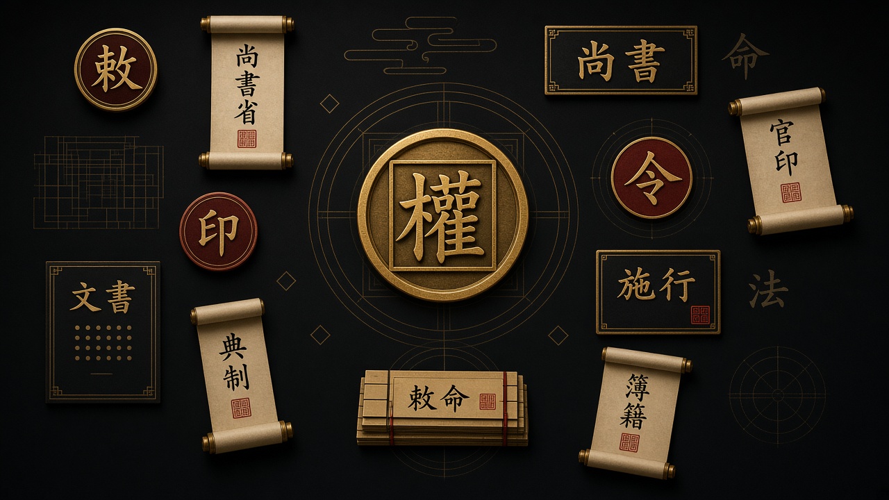 Secretariat seals and documents with Chinese characters — the new administrative power