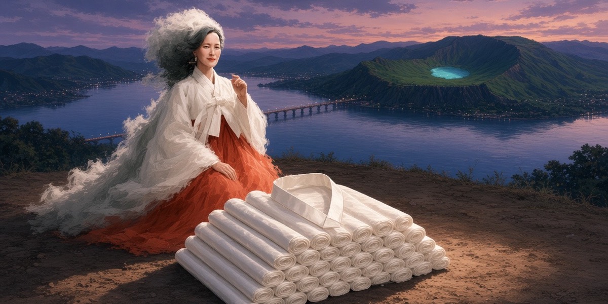 Ninety-nine rolls of silk and an unfinished collar; the sea where the bridge is not