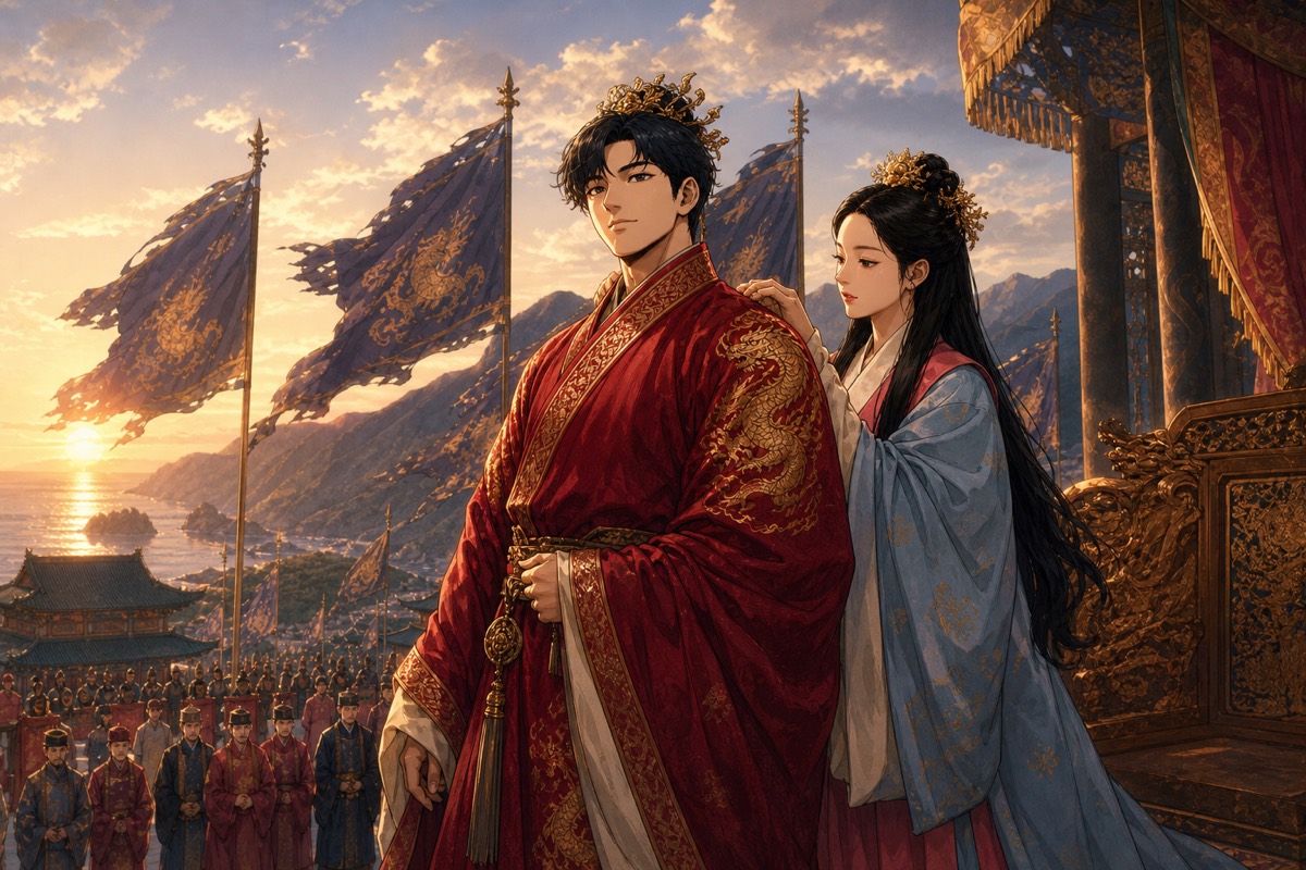 Munmu as King for All — Unified Silla morning