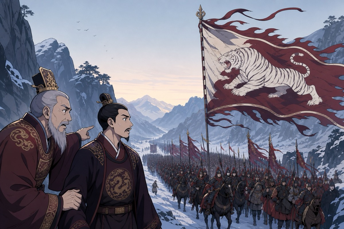 The old Goguryeo white-tiger standard raised again on the Taedong