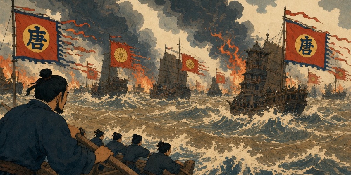 The current turns against the Yamato boats and drives them back toward the Tang hulls