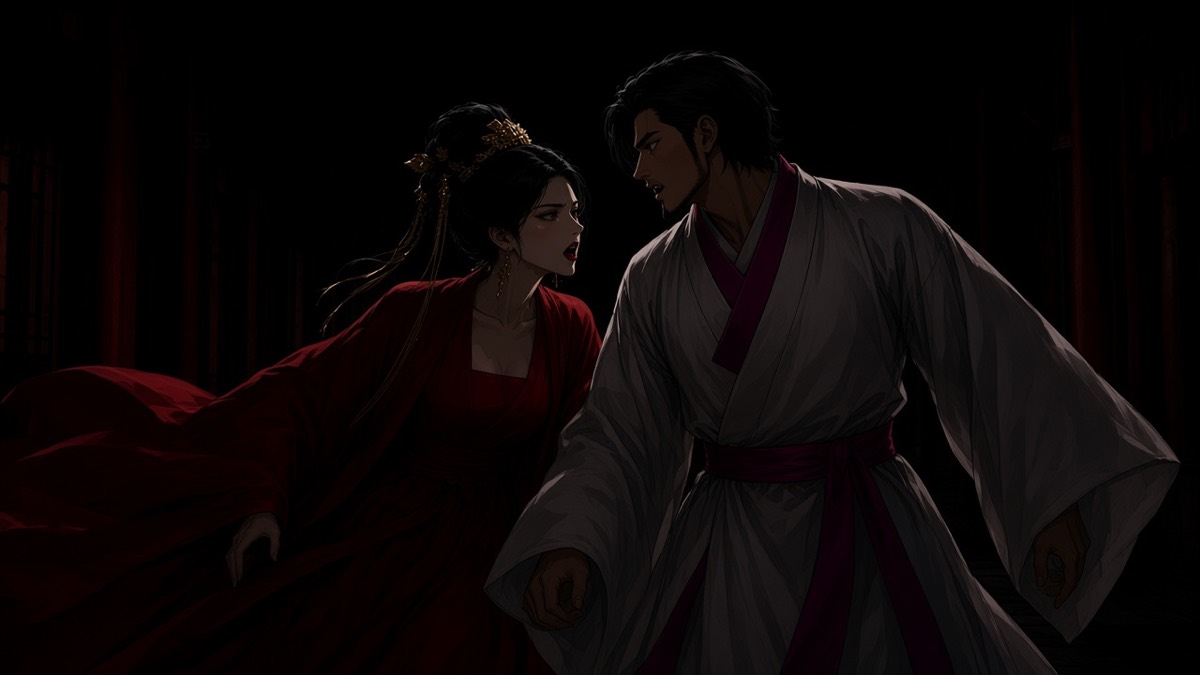 Same dark corridor: she is already in his space — How is she, not the throne