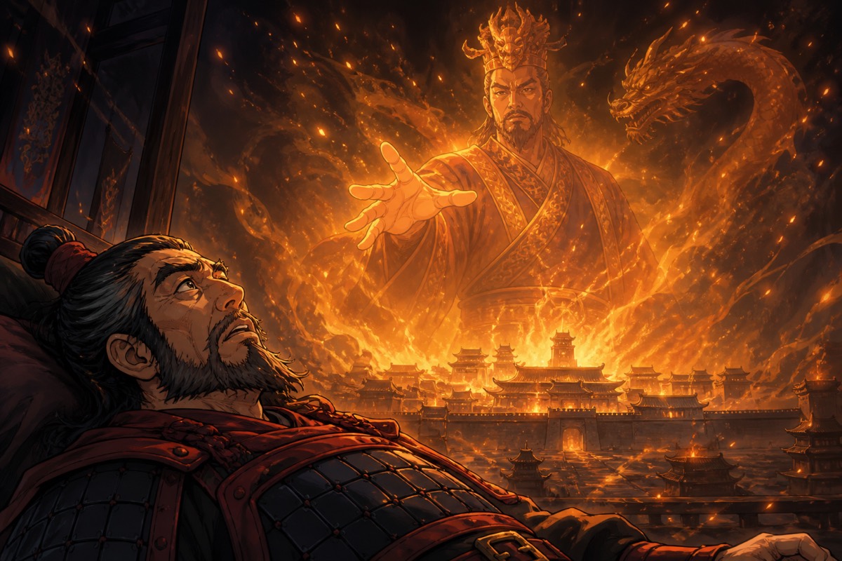 Yeon's dying vision in flame — the man who will raise Goryeo again 250 years on
